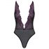 Kissable - Pinkfarbene bestickte Body (schwarz) - L/XL