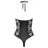 Cottelli Party - Blumenmuster Body (schwarz) 