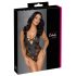 Cottelli Party - Blumenmuster Body (schwarz)  - L