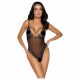 Cottelli - besticktes, offenes Spitzen-Body (schwarz-lila) 