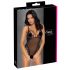 Cottelli - besticktes, offenes Spitzen-Body (schwarz-lila) 