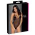 Cottelli - besticktes, offenes Spitzen-Body (schwarz-lila)  - M