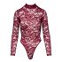 Cottelli - transparenter Spitzenbody (bordeaux) - M