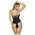 Obsessive Luvae - Transparenter Body mit sexy Brustpartie (schwarz)