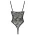 Cottelli - Transparenter Spitzenbody offen (Schwarz) - L