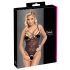 Cottelli - Transparenter Spitzenbody offen (Schwarz) - L