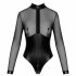 Noir - Glänzender transparenter Body (schwarz)  - M