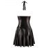 Noir - Faltenkleid mit transparentem Brustteil und Halsband (schwarz)  - M