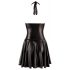 Noir - Faltenkleid mit transparentem Brustteil und Halsband (schwarz)  - L