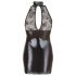 Cottelli - Glänzendes Spitzen-Minidress mit Halsband (Schwarz) - M