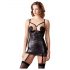 Abierta Fina - Satin-Glanz Bustier-Kleid (schwarz)