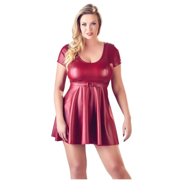 Cottelli Plus Size - A-Linien Minikleid (Bordeaux)