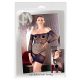 Mandy Mystery - Netz-Rohrkleid mit Garter-Set und String - Schwarz (S-L) 