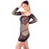 Mandy Mystery - Netz-Rohrkleid mit Garter-Set und String - Schwarz (S-L) 