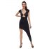 Cottelli Party - asymmetrisches Kleid mit Ring (schwarz)