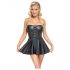 Cottelli - Glänzendes Minikleid mit plissiertem Rock (Schwarz) - L