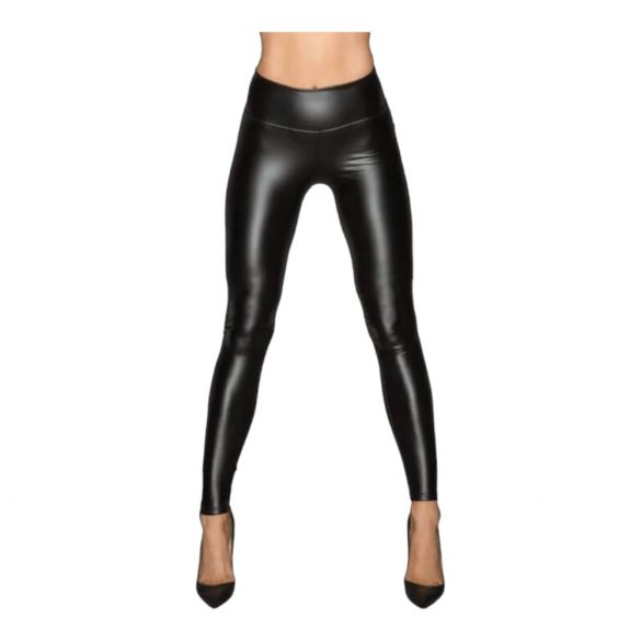 Noir - lange, glänzende Leggings (schwarz) 