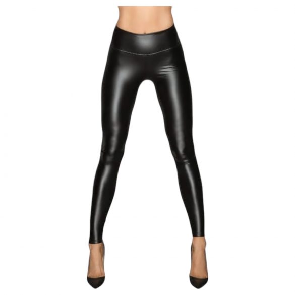 Noir - lange, glänzende Leggings (schwarz)