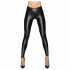 Noir - lange, glänzende Leggings (schwarz)  - L