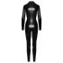 Noir - Schlangenleder-Look, langer Overall (schwarz) - XL