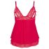 Cottelli Plus Size - Spitzen Babydoll in Rot