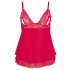 Cottelli Plus Size - Spitzen-Babydoll (Rot) 