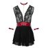 Cottelli Bondage - Halsband-Babydoll aus Spitze (Schwarz)