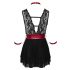 Cottelli Bondage - Halsband-Spitz-Babydoll (schwarz) 