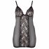 Cottelli Plus Size - Spitze und Transparente Negligé (Schwarz) 