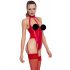 Black Level - Offenes Halsband-Body (Rot) 