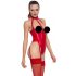 Black Level - Offenes Halsband-Body (Rot)  - M