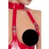 Black Level - Offenes Halsband-Body (Rot)  - XXL