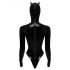 Black Velvet - Langarm Batwoman Body (schwarz)