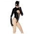 Black Velvet - Langarm Batwoman Body (schwarz) - M