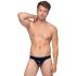 Black Level - Klassischer Lack-Herren-Tanga (schwarz)