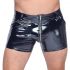 Black Level - Herrenlackshorts mit Seitentaschen (schwarz)