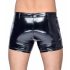 Black Level - Herrenlackshorts mit Seitentaschen (schwarz)