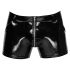 Black Level - Herrenlackshorts mit Seitentaschen (schwarz)