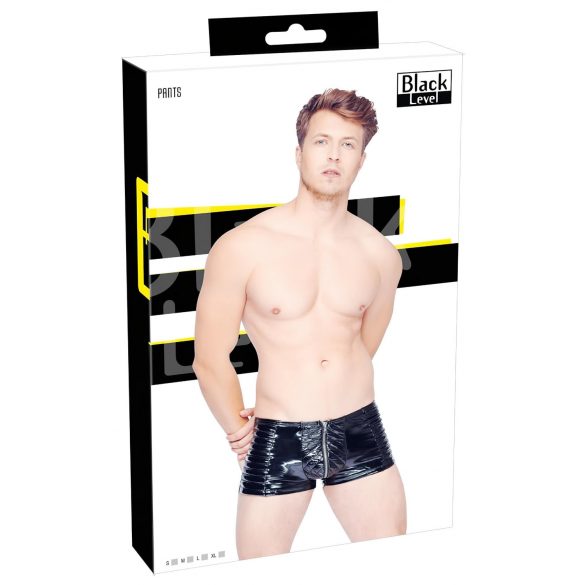 Black Level - Rippverschluss Herren-Shorts (schwarz)