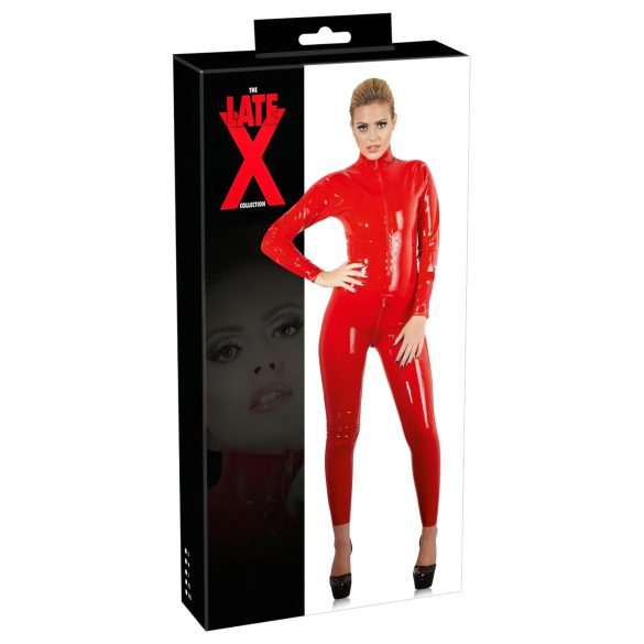 LATEX - Langärmeliger Damen-Overall (rot)