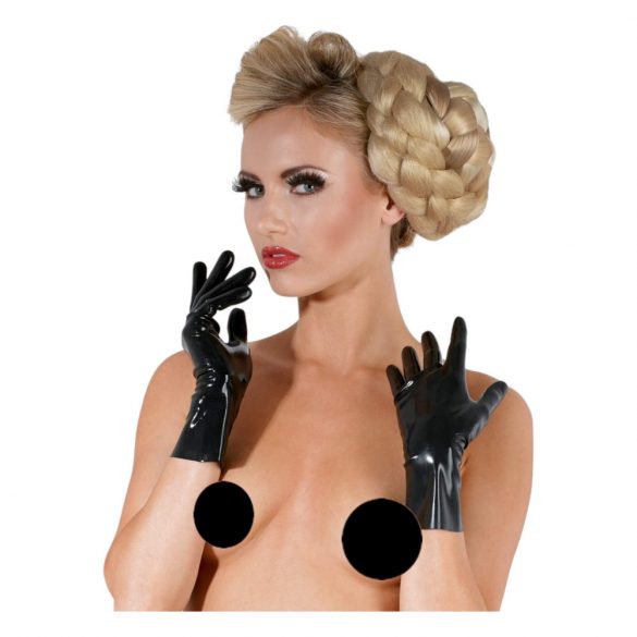 LATEX - kurze, Unisex-Handschuhe (schwarz) 