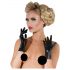 Latex - Kurze Unisex-Handschuhe (schwarz)