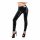 LATEX - Reißverschluss-Leggings (schwarz)  - S