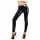 LATEX - Reißverschluss-Leggings (schwarz)  - XL