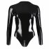 LATEX - Langärmeliger Damen-Body (Schwarz) 