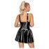 LATEX - Minikleid mit Rüschenrock (schwarz)