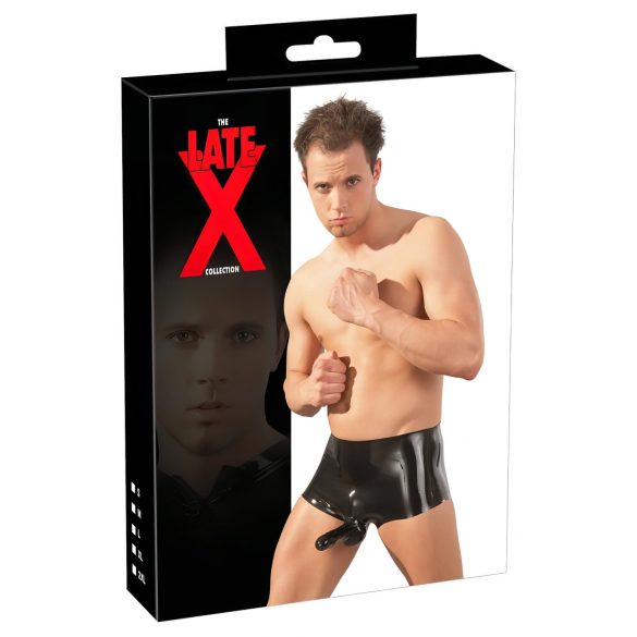 LATEX - Boxershorts mit Penisgewand (schwarz) 