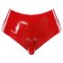 Latex-Slip mit lebensechtem Dildo (Rot)