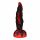 OgazR Höllendong - Saugnapf gerippten Dildo - 20 cm (schwarz-rot) 