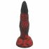 OgazR Höllendong - Saugnapf gerippten Dildo - 20 cm (schwarz-rot) 